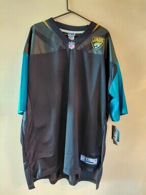 NFL Jacksonville Jaguars Black & Teal Game Jersey Pro-line Customizable 3XL NWT